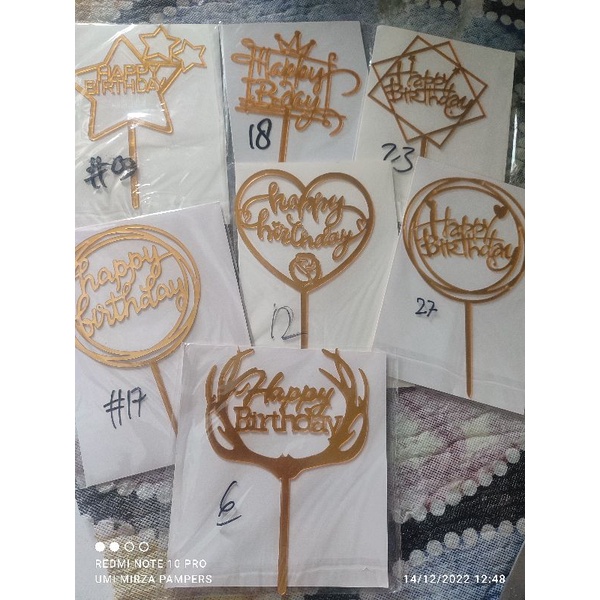 

topper kue cake topper happy birthday hiasan kue