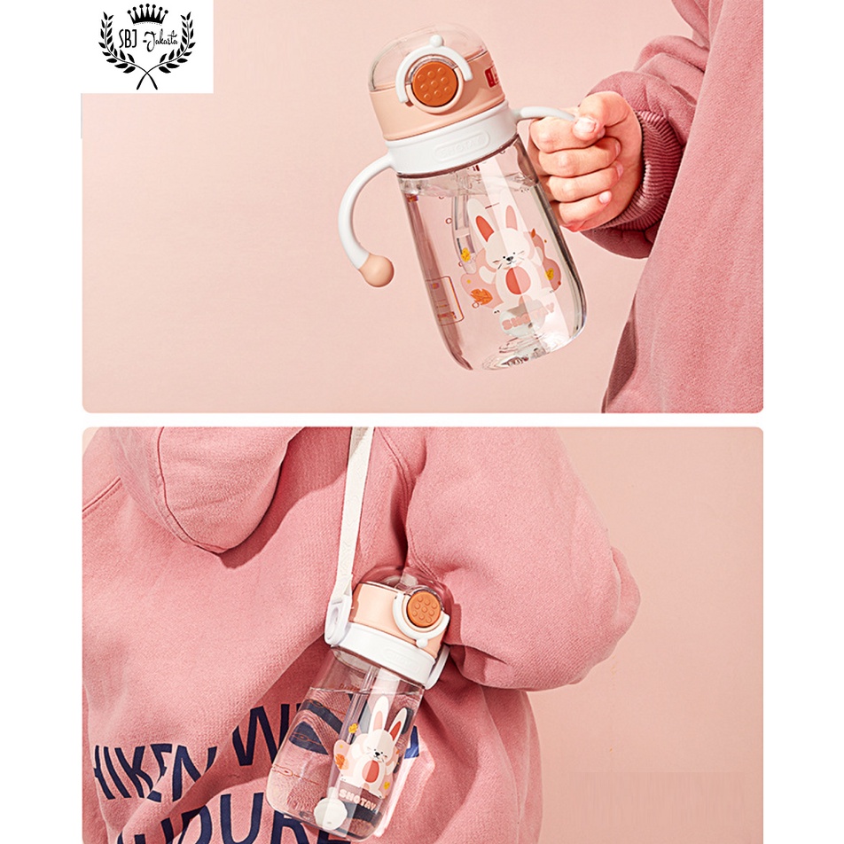 BOTOL MINUM ANAK FUN FOREST TRITAN BPA FREE 510ML DUAL FUNGSI TALI DAN HANDLE