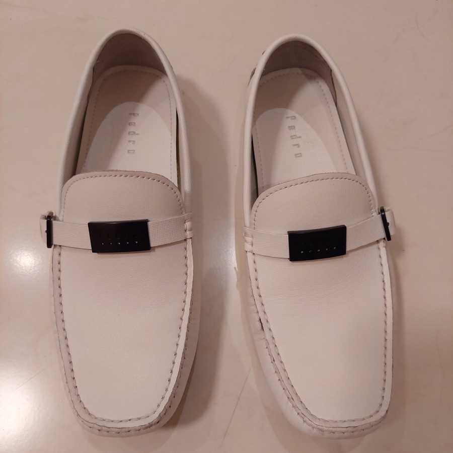 Pedro Shoes Sepatu Pria Loafers Moccasin Putih - Ex Pribadi - Original