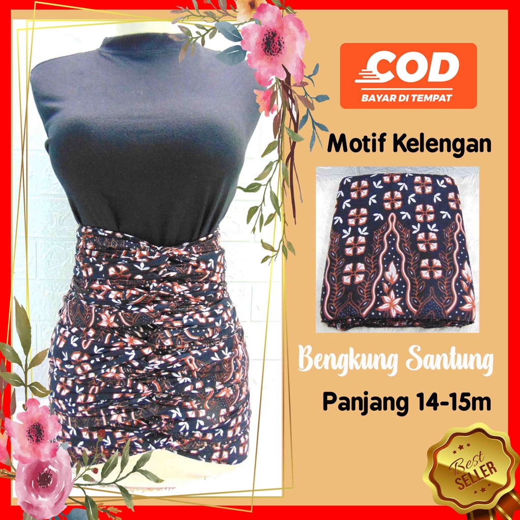 Bengkung Santung Belly Binding Motif Polos Mekar