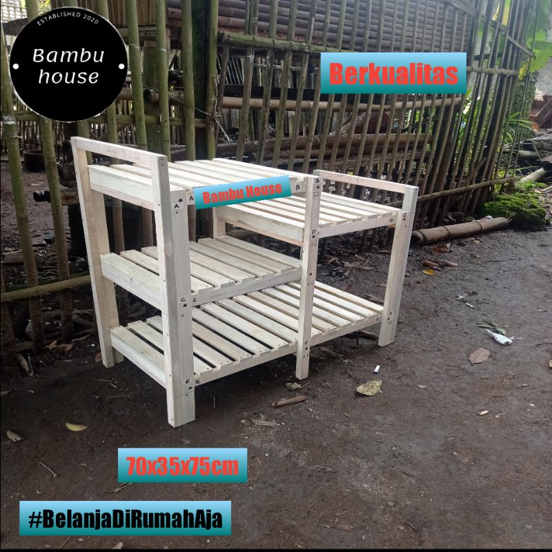 RAK KAYU TEMPAT DISPENSER GALON AIR | RAK DAPUR SERBAGUNA