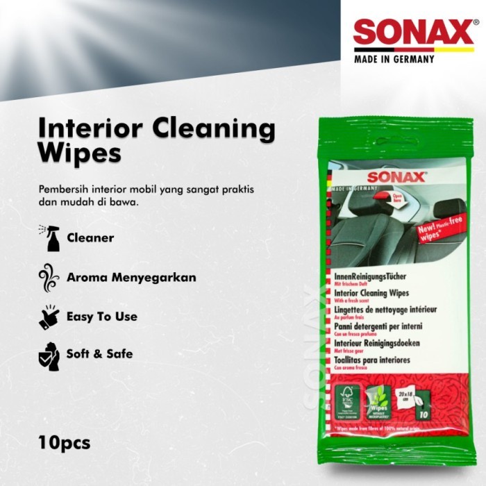 SONAX INTERIOR CLEANING WIPES isi 10pcs 41590 Tisu Pembersih Interior