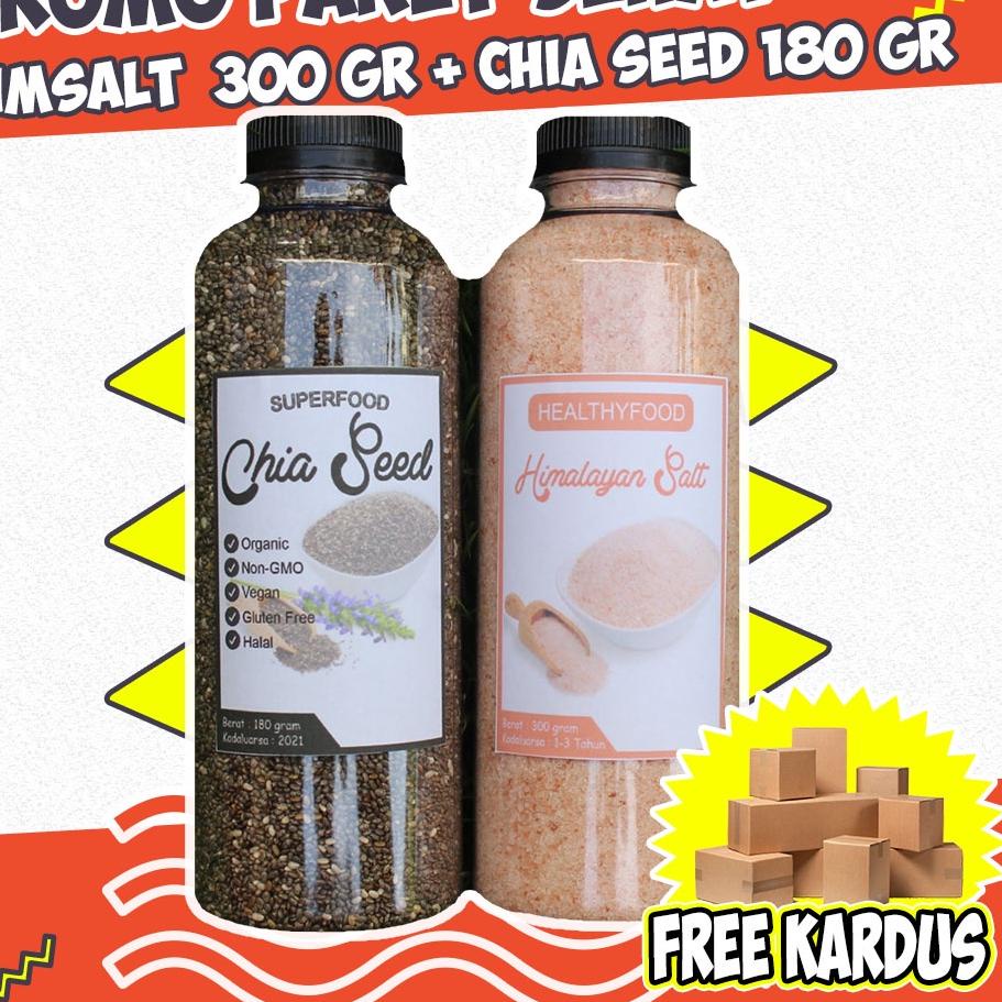 

⇻ [COD] PAKET PROMO - ORGANIC CHIA SEED + GARAM HIMALAYA Botol Anti Bocor Termurah ㅠ