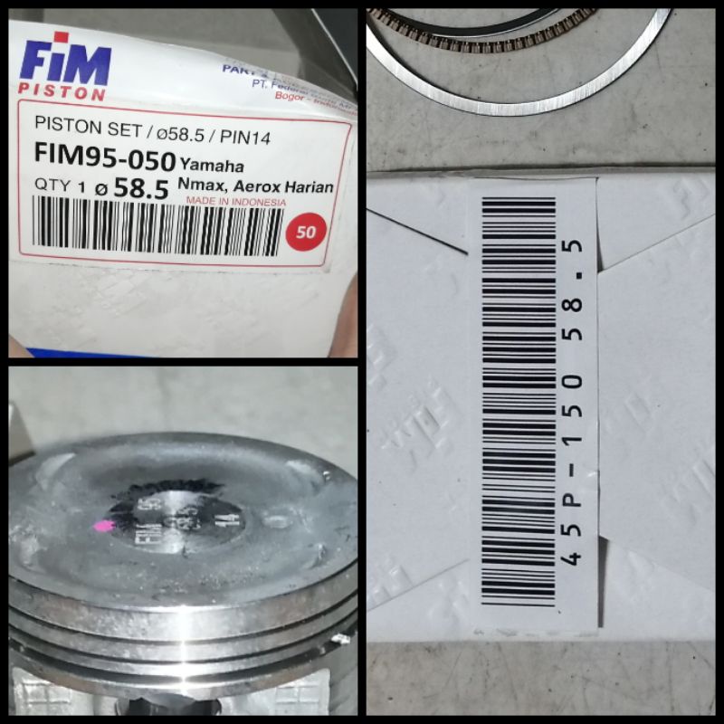 Piston seher kit nmax155 nmax 155 oversize 50 fim