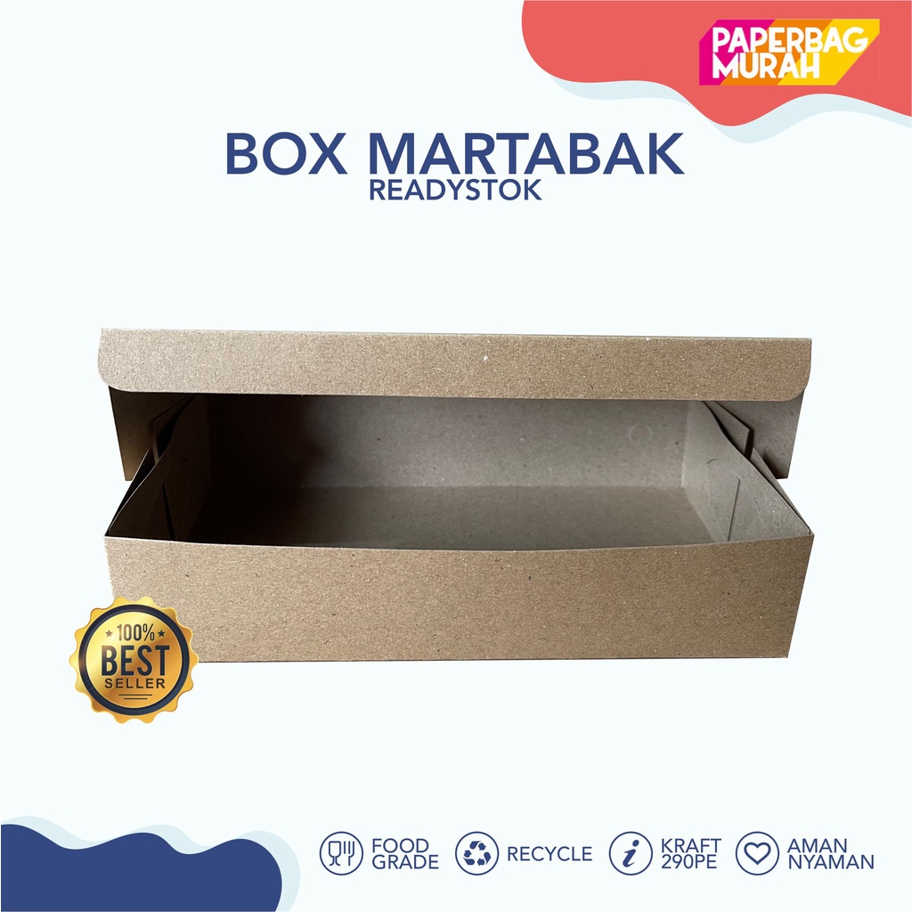 

LAMINASI Dus Martabak Manis Asin Terang Bulan tinggi 4x21x13, 5x22.5x12 Kraft Coklat Foodgrade