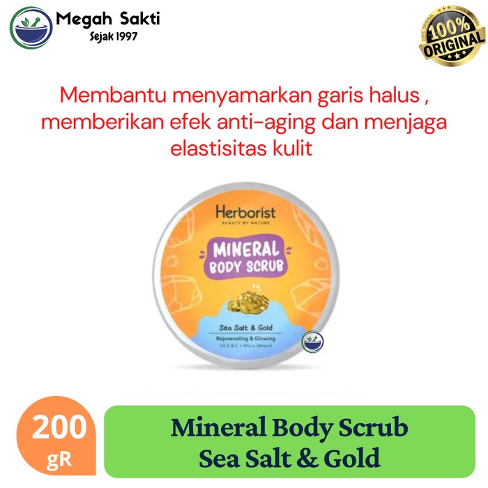 MGS - Herborist Mineral Body Scrub 200 gr - Sea Salt Gold