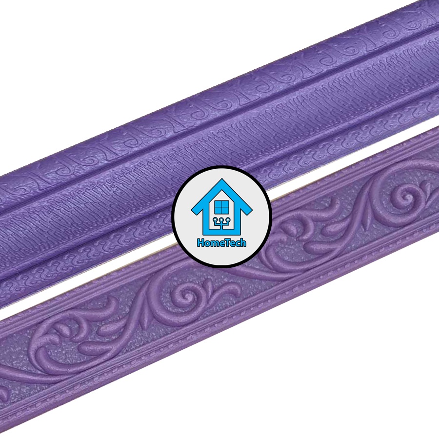 HT Wallpaper Foam List Ungu Tua Wallborder Foam 3D