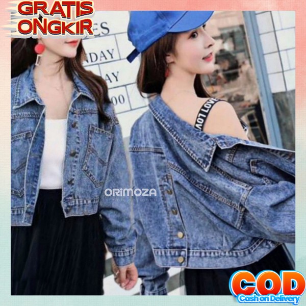 Jaket Jeans Wanita Polos Jacket Denim Levis Cewek Premium Import Cn380 Jaket Jeans Cakar Suzzie Vict