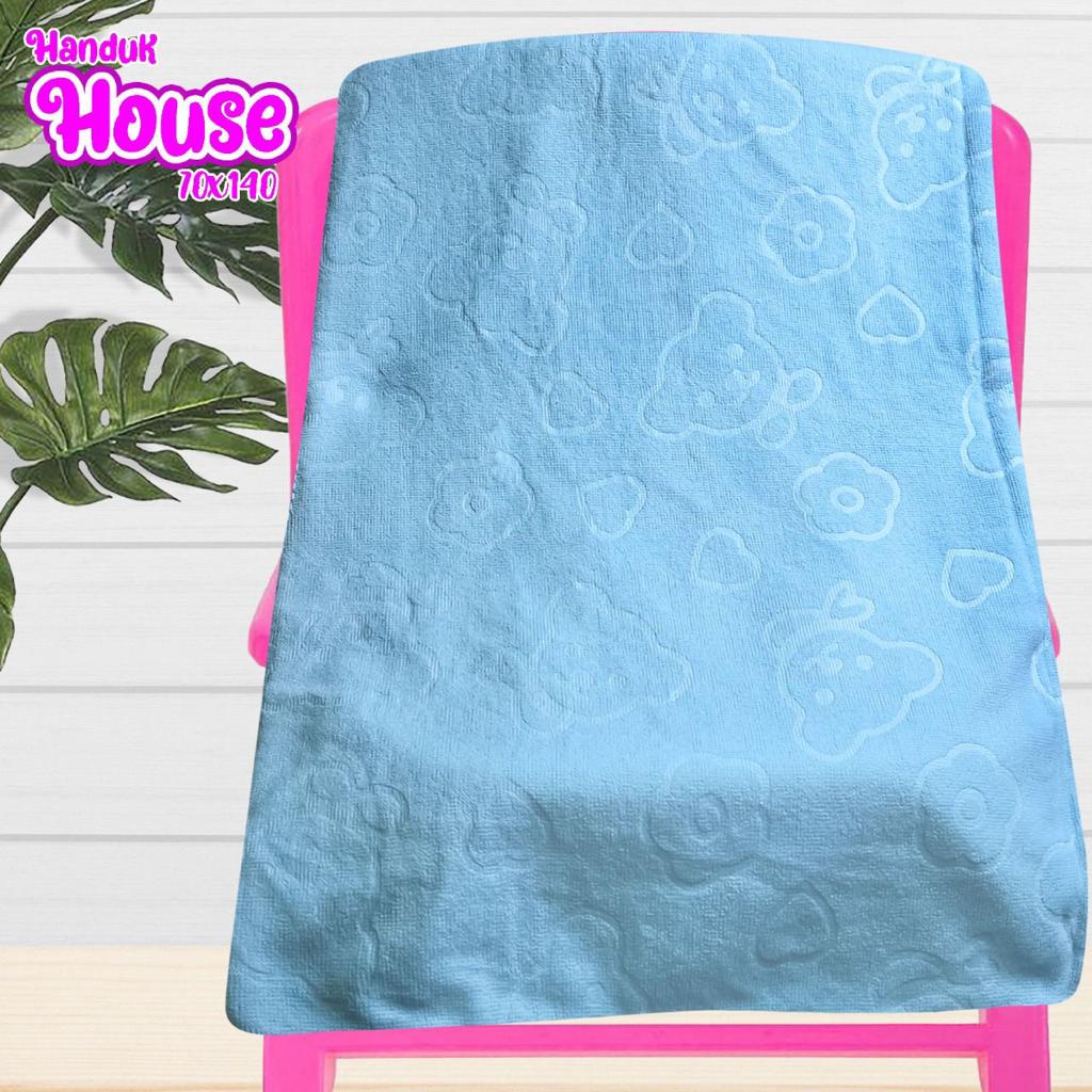 Handuk Mandi Microfiber Anak Polos Uk 70x140 cm 005