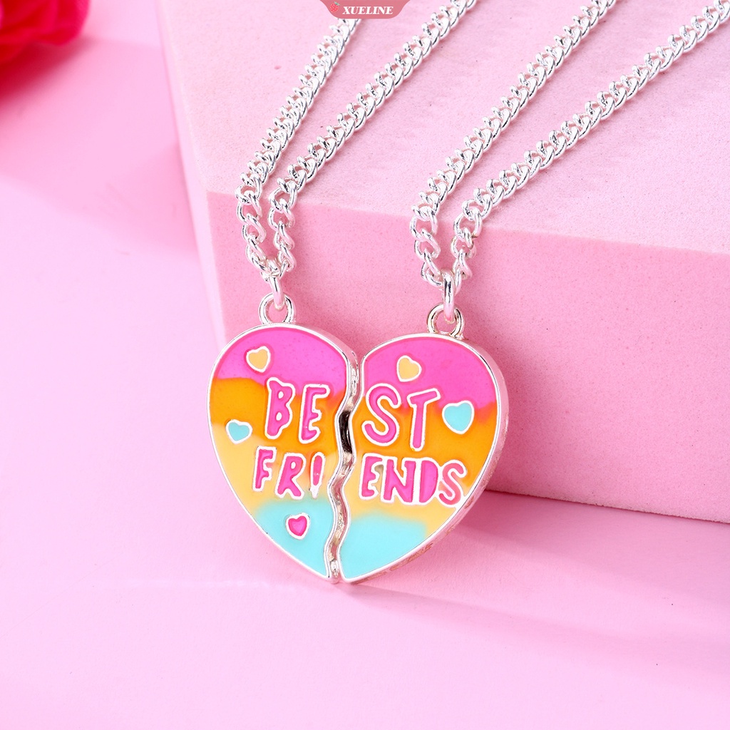 Fashion Lucu bestie Persahabatan Fase Magnet Kalung Anak 2pak Pribadi Teman Baik Cinta Kalung Anak [ZXL]