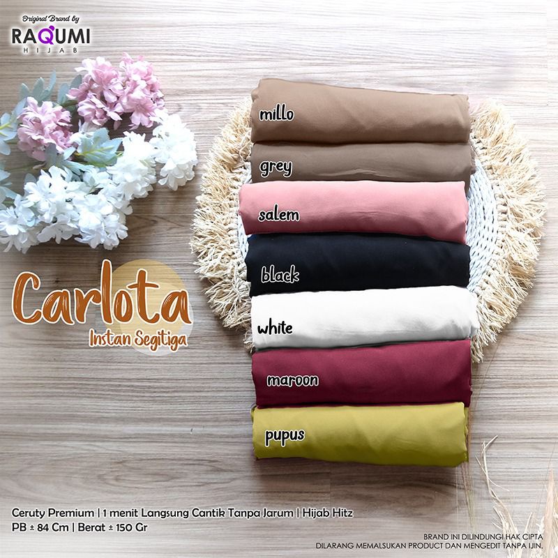 CARLOAT INSTAN SEGITIGA | JILBAB SEGITIGA INSTAN | JILBAB SEGITIGA RAQUMI