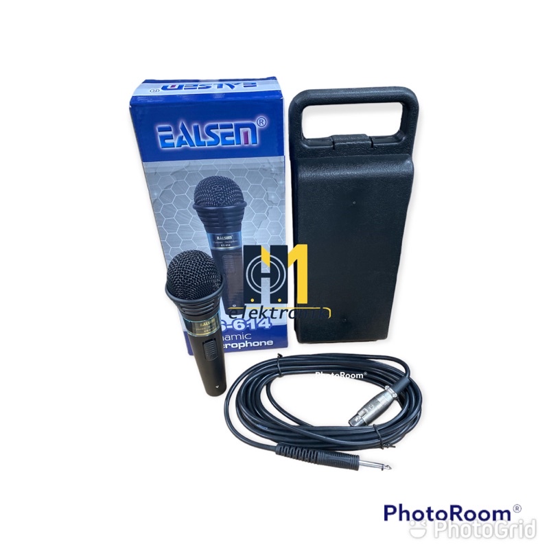Mic Ealsem ES 614 koper Dynamic Microphone Kabel + Koper