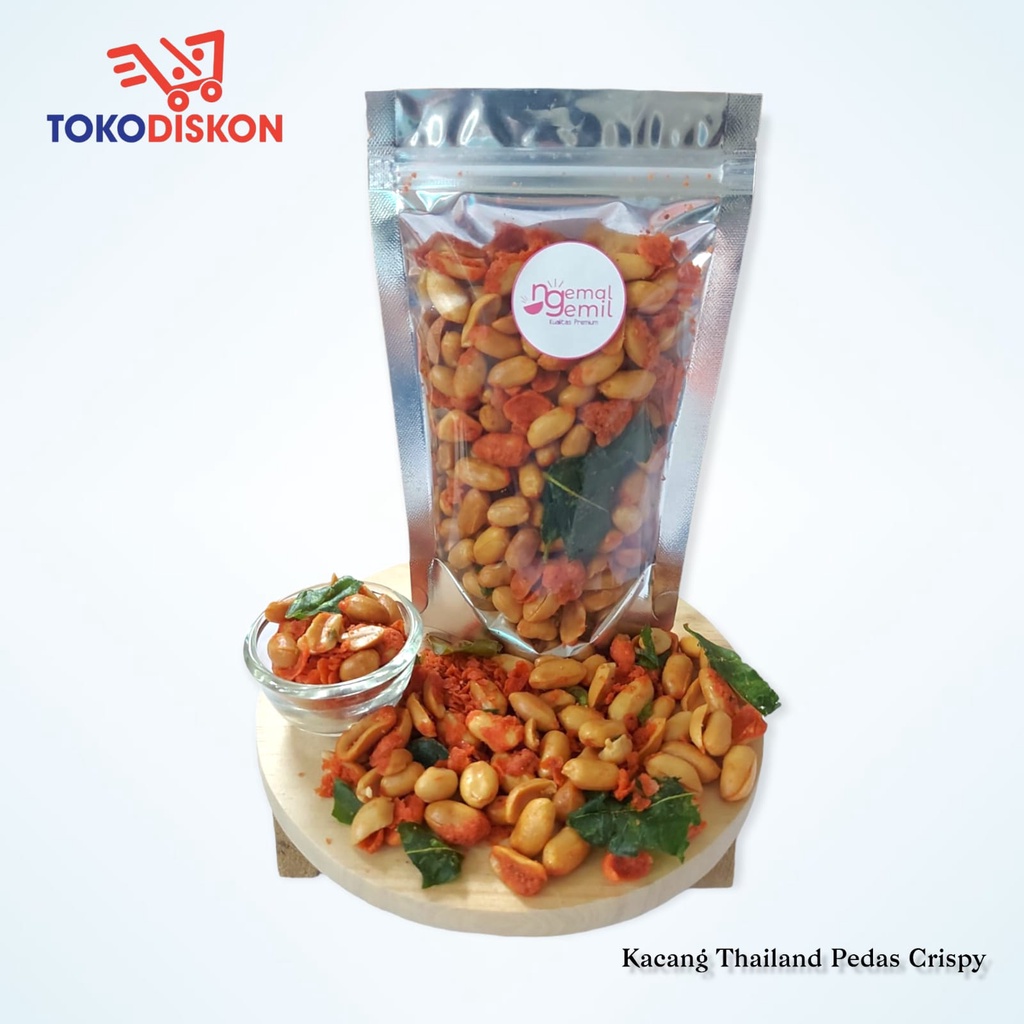 

Snack Kacang Thailand Pedas Crispy Daun Jeruk Kacang Crispy Homemade Kualitas Premium