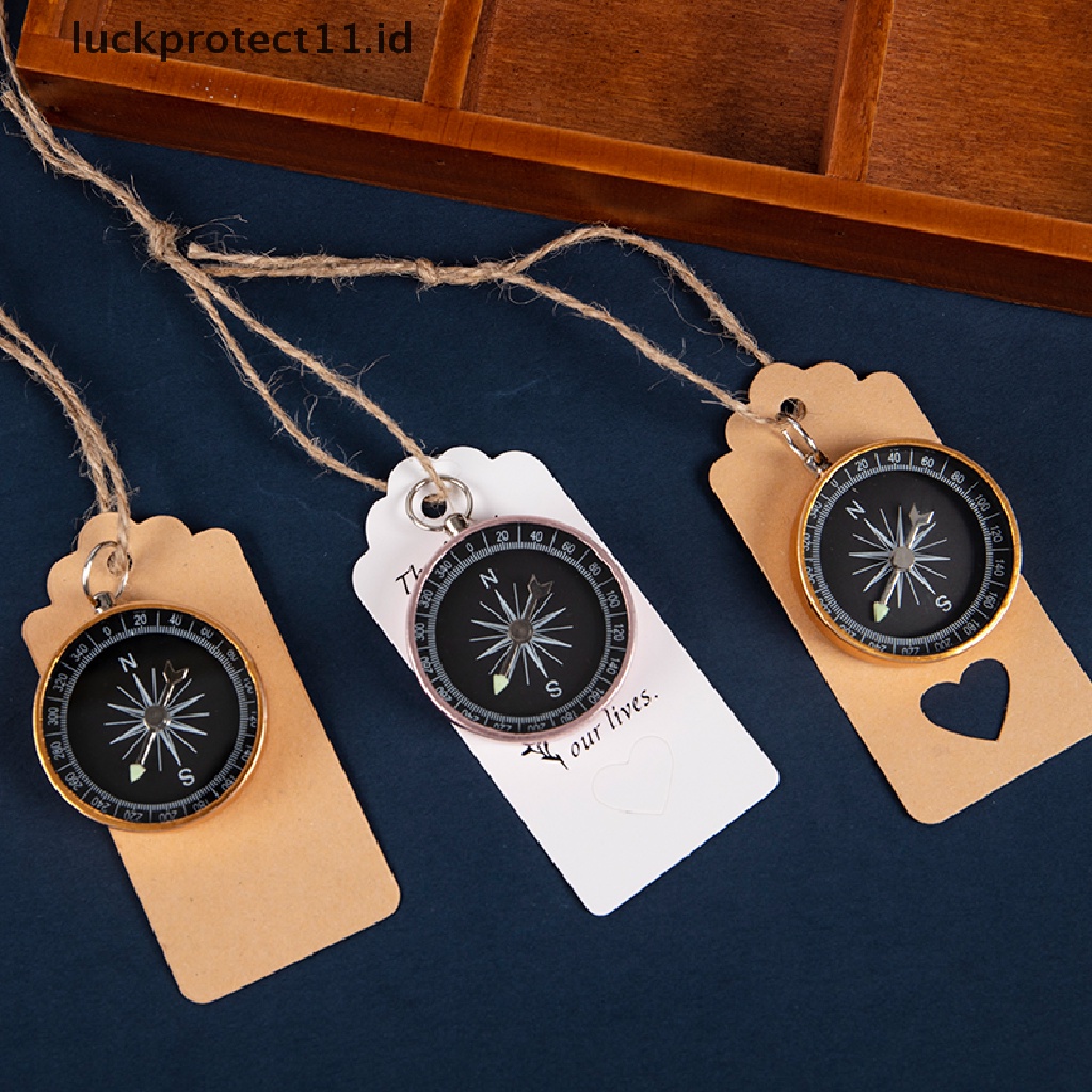 /Fashion Hot// Fashion// Souvenir Pernikahan Kompas Emas Dengan Tag Label Travel Bertema Pesta Nikmat Kompas Liontin Portable Dekorasi Hadiah Pesta Pernikahan Ulang Tahun.