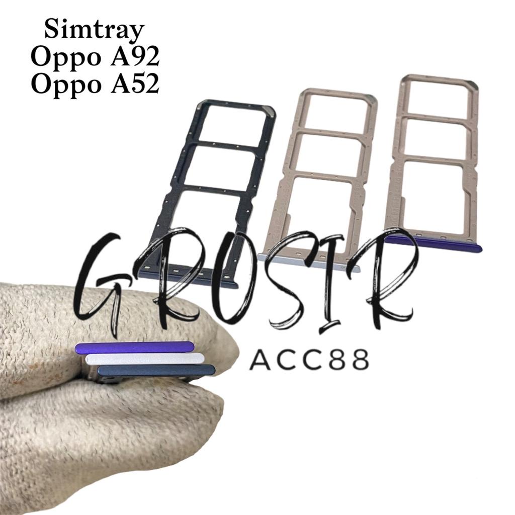 Simtray Simlock Slot Sim Dudukan Tempat Kartu Simcard Oppo A92 / Oppo A52 Original