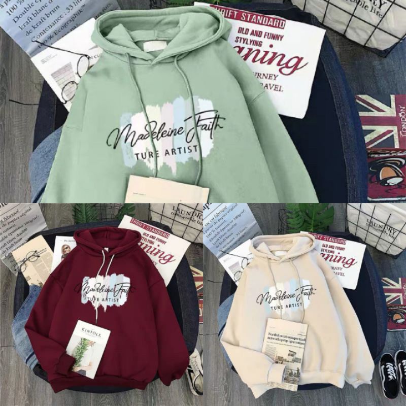 Sweater Hoodie Madeleine BAHAN FLEECE Sweater Cewek Sweater Wanita Sweater Hoodie Wanita Sweater Hoodie Cewek Sweater Imlek Sweater Lebaran Sweater Idul Fitri Sweater abg sweater remaja