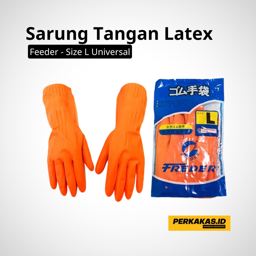 Sarung Tangan Karet Cuci Piring Tebal FEEDER Size L