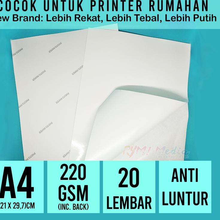 

✭Best Terlaris➮ INKJET STICKER Glossy A4 isi 20 / Kertas Stiker Foto Mengkilap 135gsm 57 ✭