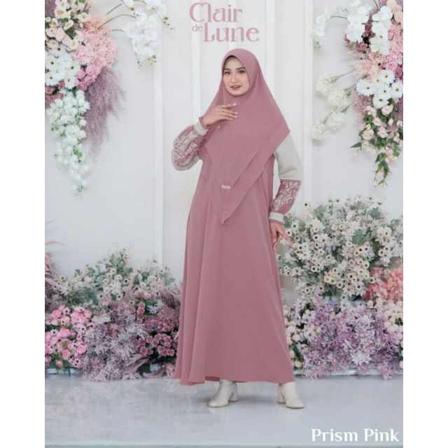 Open PO Gamis Mom Sarimbit couple Clair de Lune by Aden hijab (Dress dan Khimar)