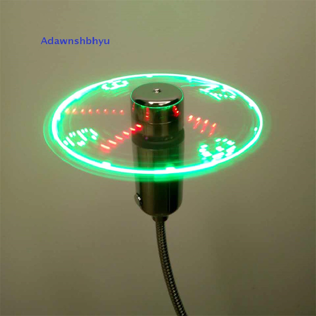 Adhyu Usb Mini Flexible Time LED Clock Fan Kipas Jam Usb Gadget ID