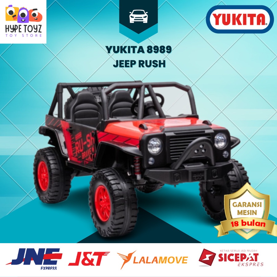 Mainan Anak Mobil Aki Jeep Rush - Yukita 8989 -Mobilan Remote