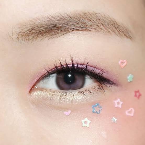 Part 1 - 500 pcs Mixed Hollow Star Heart Flower Glitter Sequins Nail Art Manik-manik Kuku Wajah Craft Kosmetik Hiasan Kuku Eye Korean Make Up Handphone Decorations Wedding Party Cosplay Beads Pastel Color Warna Warni