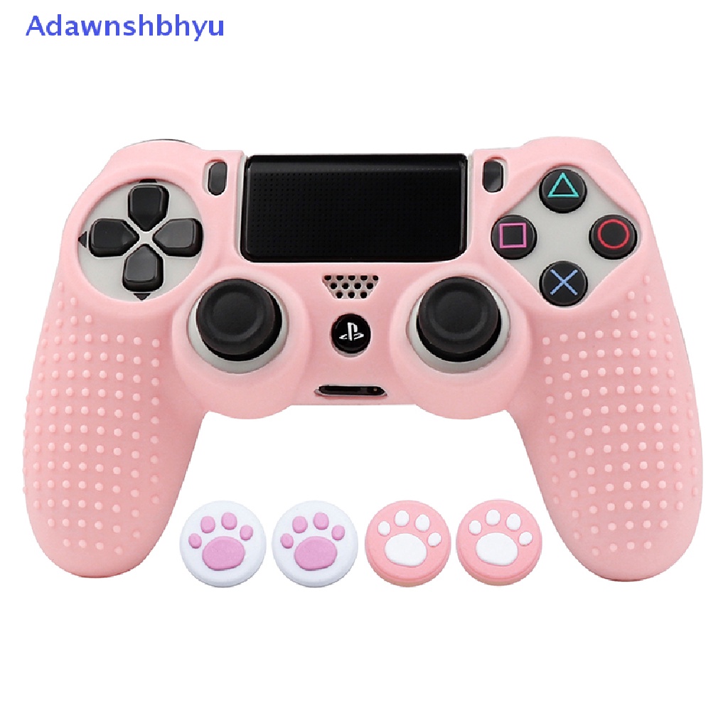 Adhyu Baru Merah Muda Lembut Silikon Pelindung Case Untuk PS4 Controller Kulit Gamepad Case Cover Video Game Aksesoris Untuk PS4 Joy Cases ID