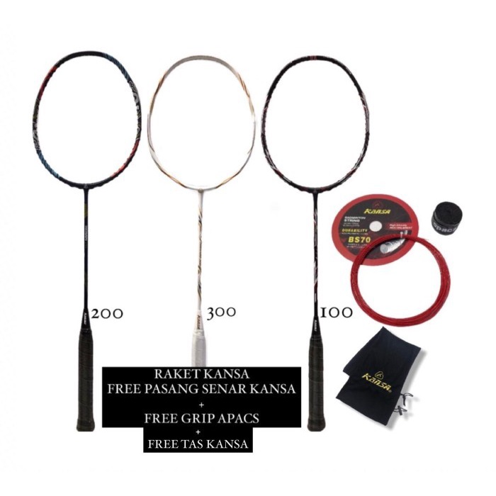 Raket Raket Badminton Kansa Tornado 100 200