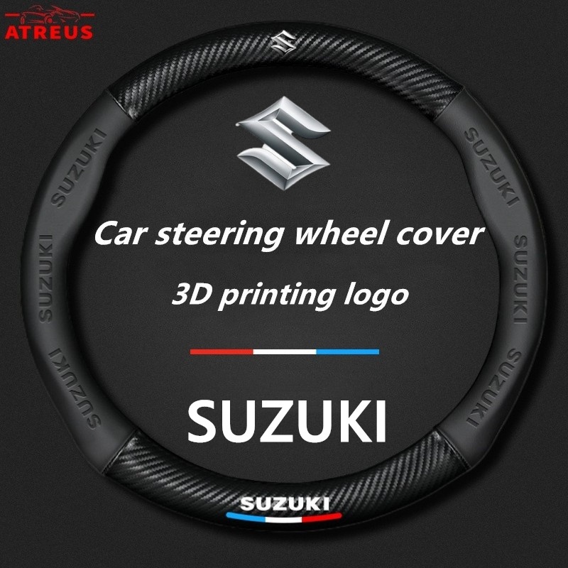 Sarung Setir Mobil Suzuki ERTIGA Splash Swift XL7 SX4 Jimny Vitara Katana Auto Steering Wheel Cover Pelindung Kemudi Interior Mobil Logo Printing 3D