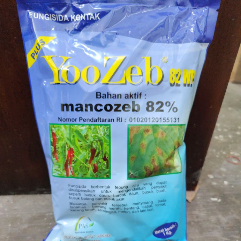 Fungisida YooZeb 82WP 1kg Biru/ba.mankozeb biru(Distributor Resmi)