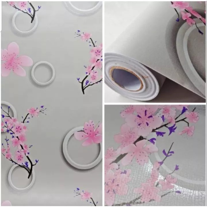 GSLE99 -WALLPAPER Stiker Dinding Motif Ukuran 45CM X 5Meter Tinggal Tempel wallpaper Daun Hijau -TERMURAH