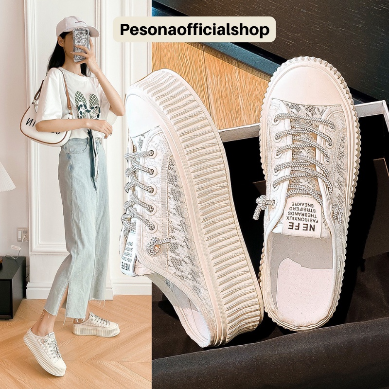 COD POS 1285 Sneakers Slip On ELegant Sandal Selop Wanita