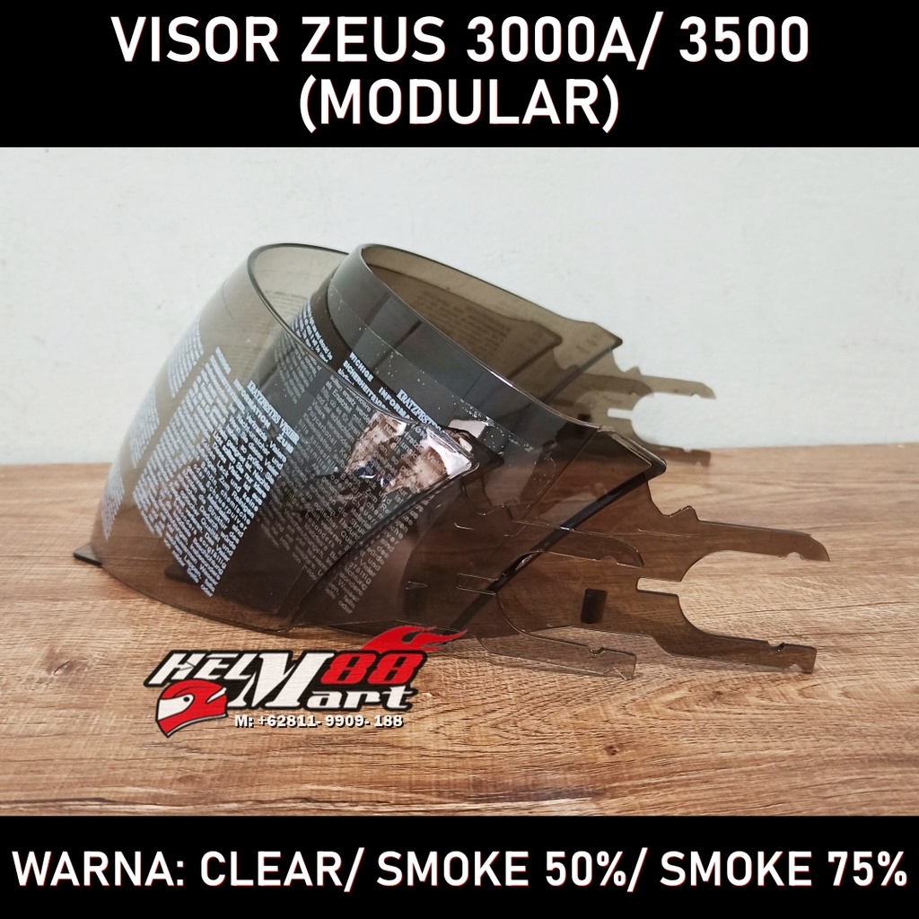 Kaca Helm ZEUS 3000A 3500 Modular - Visor Zeus ZS3000 ZS3500 Kaca Zeus pnp TRX 3000 Original