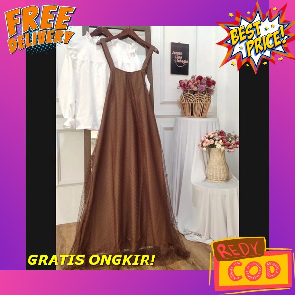 Malika Maxy Dress Gamis Mix Bordir Wanita Muslim Matt Crinkle Terbaru Baju Gamis Bordir Crinkle Airf