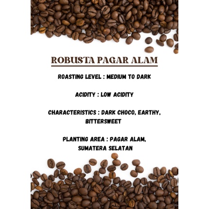 

PROMO KOPI ROBUSTA PAGAR ALAM 1 KG - ROASTED BEAN