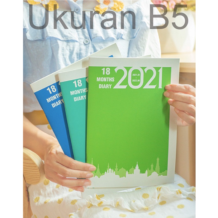 

✨NEW✨ - Buku Diary Kalender Catatan Jurnal Harian Notebook Ukuran B5 - S253 - Lake Blue
