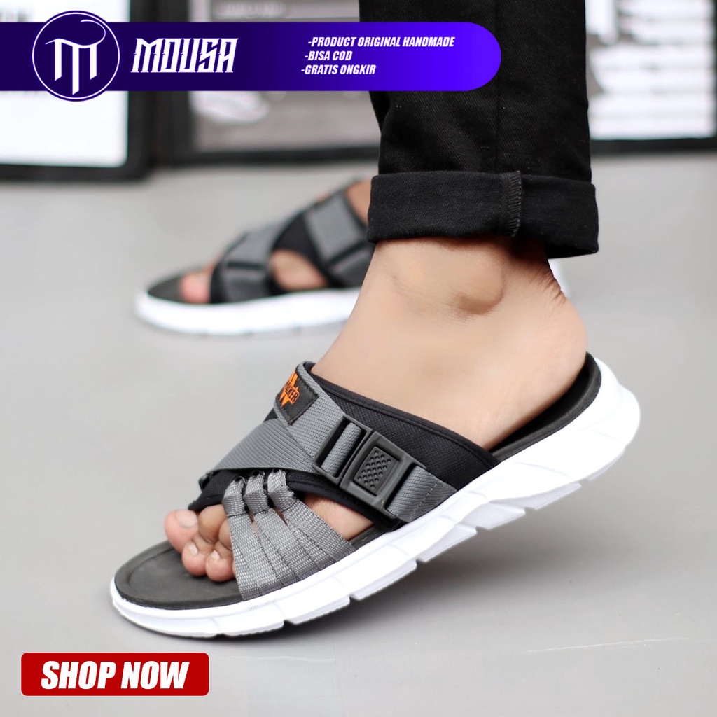 Sandal Slide Sandal Pria Sendal Flip Flop Ringan Terbaru Kekinian Mousa Aber