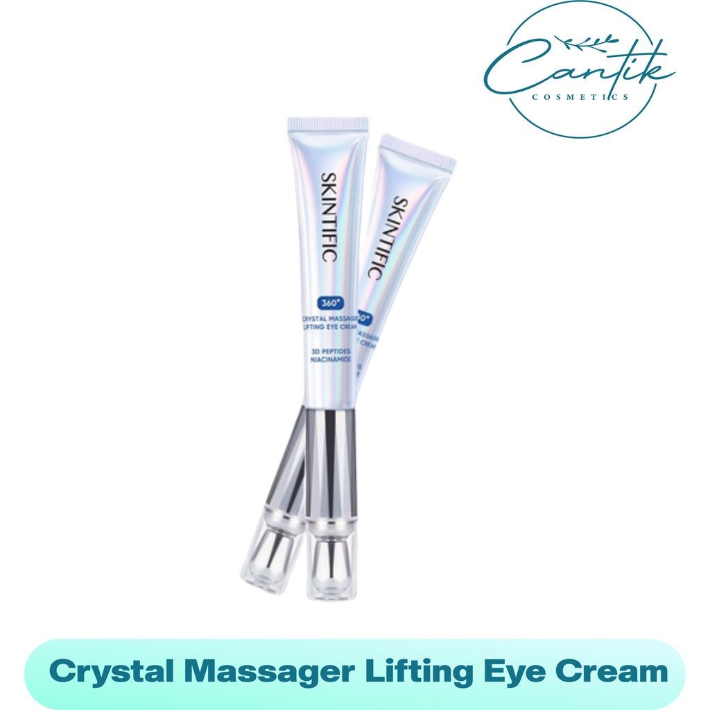 SKINTIFIC 09 360 Crystal Massager Lifting Eye Cream Krim Mata | BPOM
