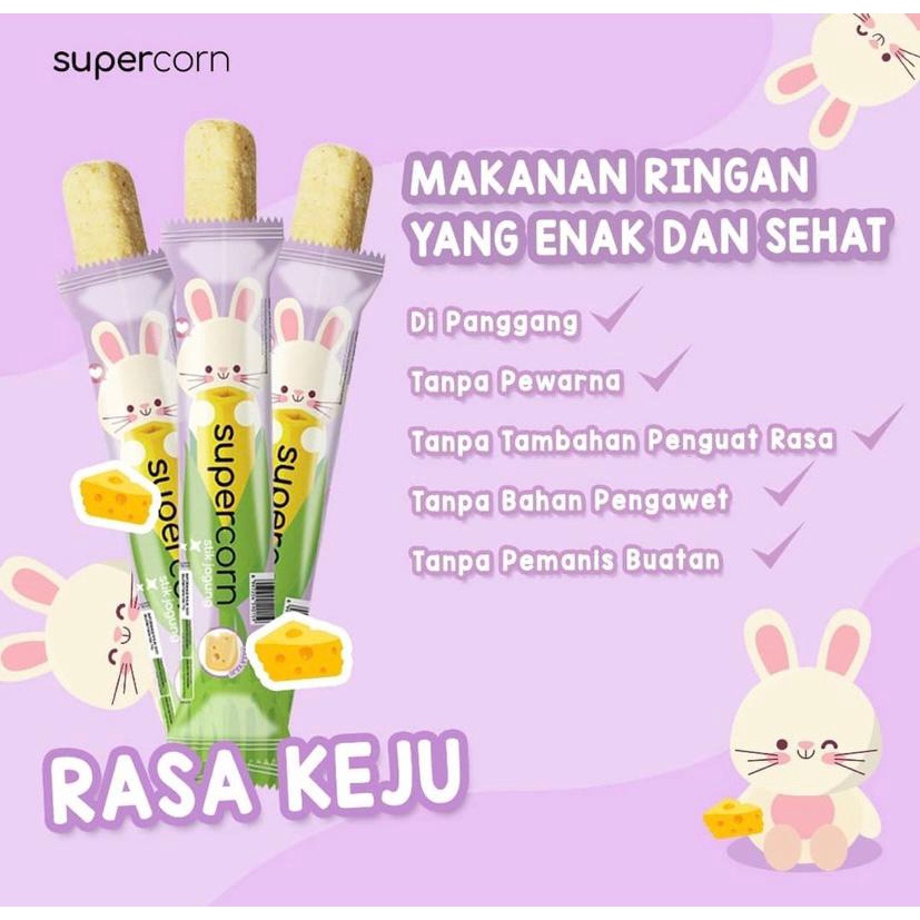 SUPERCORN STICK JAGUNG - CEMILAN ANAK SEHAT NON MSG ECER 1PCS