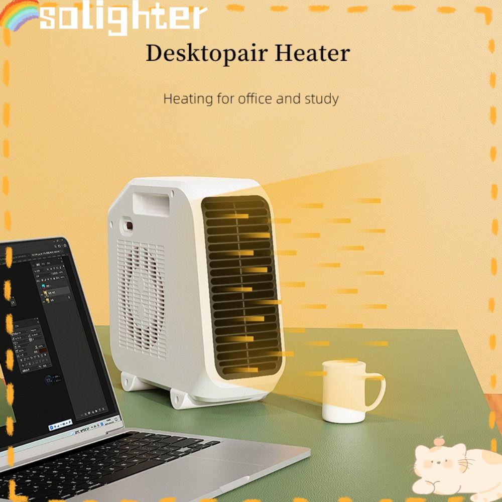 Solighter 800W Mini Pemanas Listrik Rumah Tangga Instant Heating Fan Heater 800W