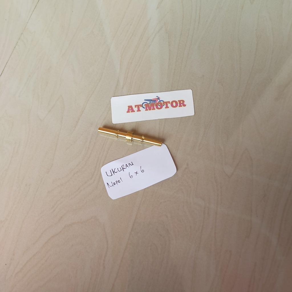 Nepel 6 x 6 mm nepel kuningan alat infus injeksi nepel injektor