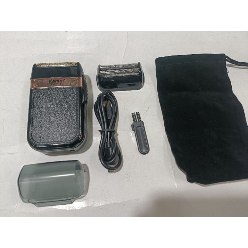 Mesin cukur Kumis Jenggot Botak Original Kemei km 2024 Cas Usb