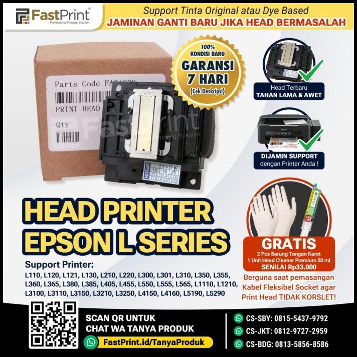 Terbaru  Print Head Printer Epson L130 L220 L310 L355 L360 L365 L455 Original