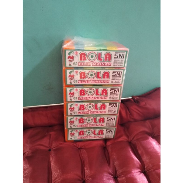 MAINAN LILIN BOLA WARNA 1pak isi 12