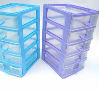 ❤ Laci Viola Kenzo susun 5 / Laci Mini Susun 5 Viola / Laci Mini Container susun 5 / Laci Plastik ✨Layak Dibeli✨