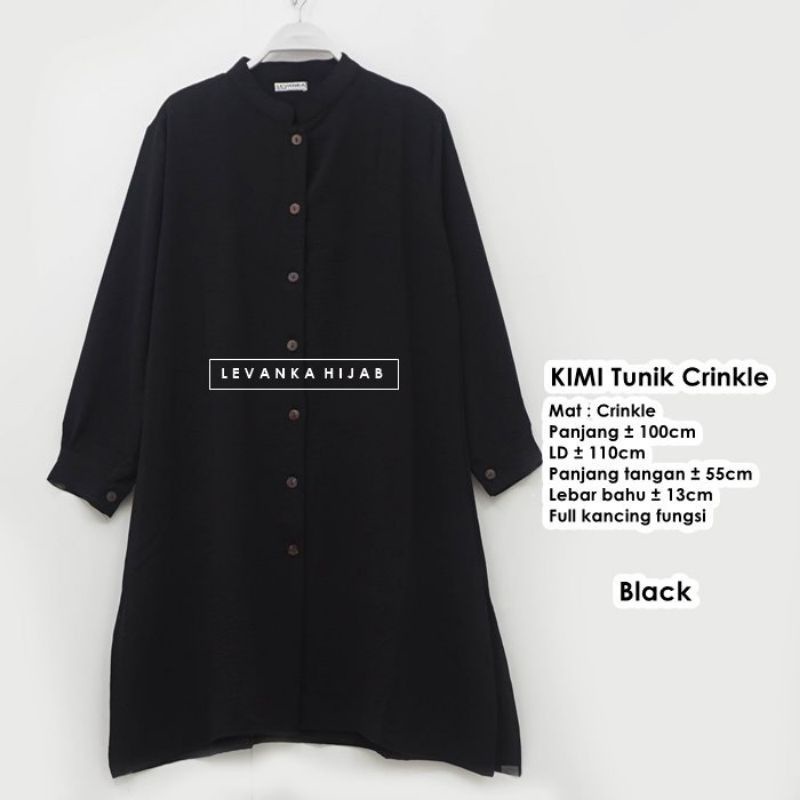 KIMI TUNIK / TUNIK POLOS / TUNIK WANITA / TUNIK CRINKLE TERBARU