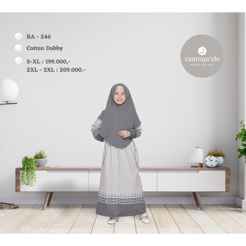 Rauna Gamis Anak Perempuan RA 246 / RA 275 / Fashion Muslim