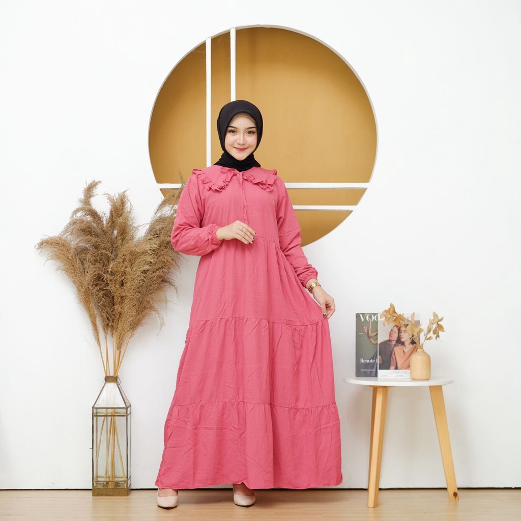 Midi dress polos / Gamis mini terbaru