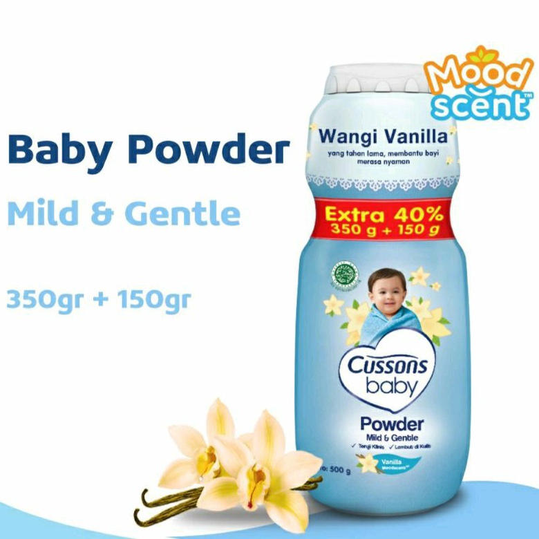 Cussons Baby Powder JUMBO Extra 40% (350g + 150g) Bedak Bayi