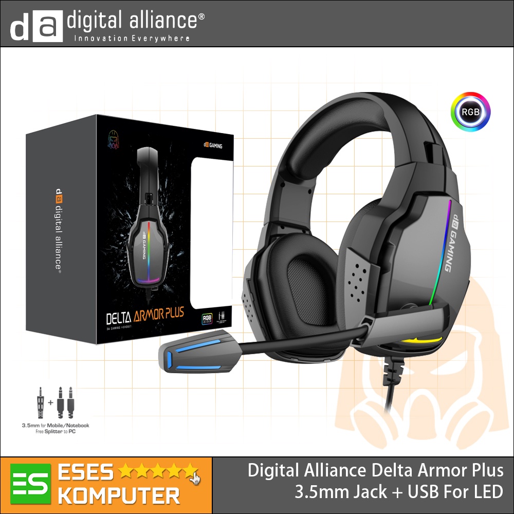 Headset DA Digital Alliance Delta Armor Plus RGB | Headset Gaming